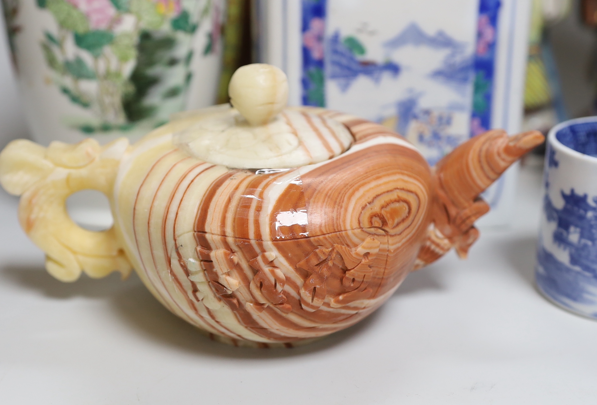 A quantity of 20th century Chinese ceramics. Tallest 31cm
